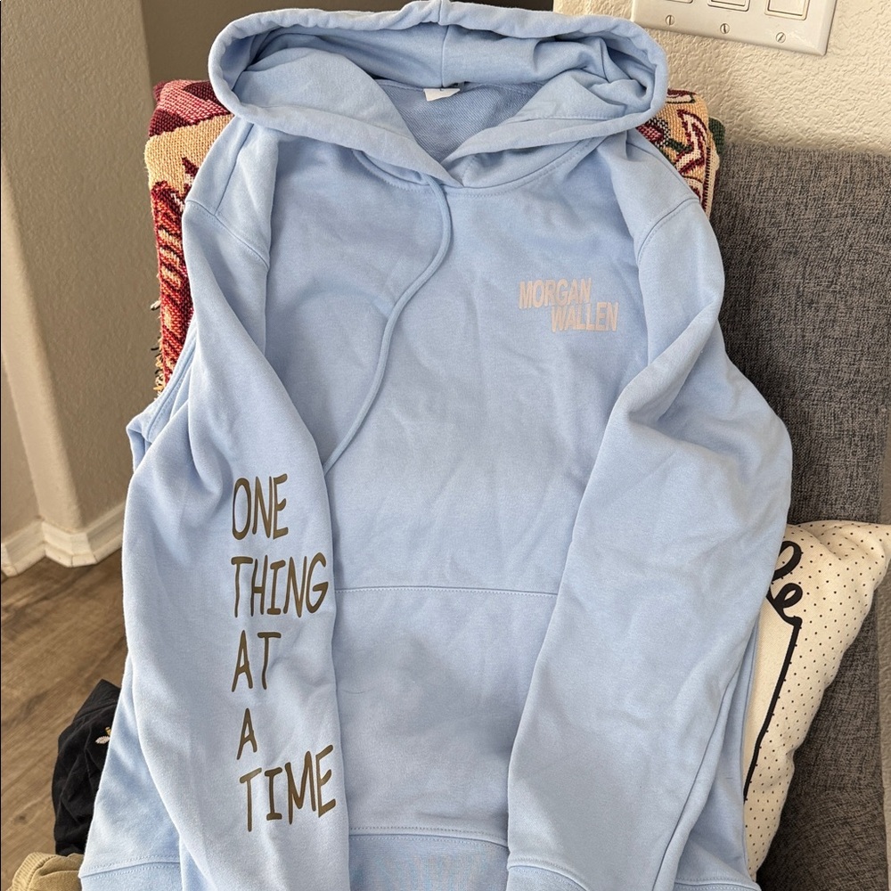Morgan Wallen Light Blue Hoodie